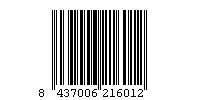Ejemplo de código de barras en formato EAN 13